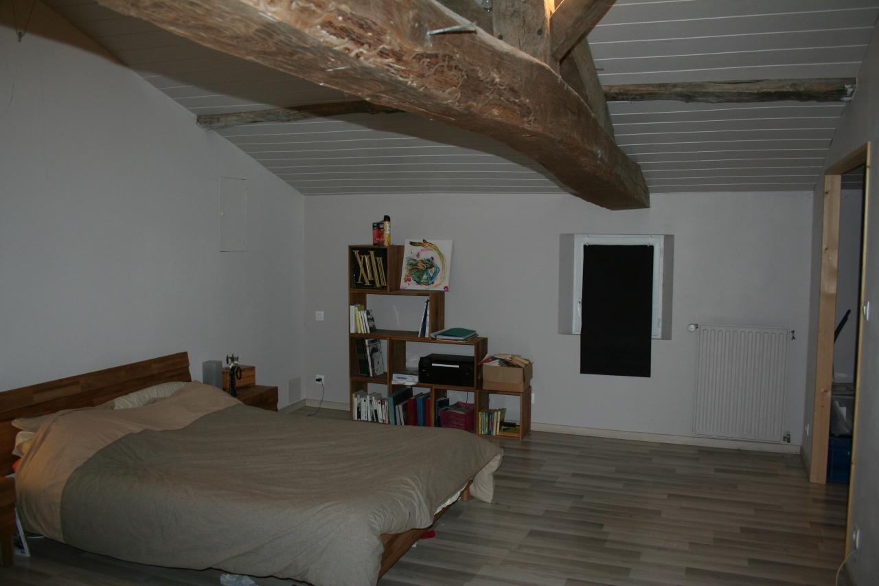 peinture - plafond parquet -chambre